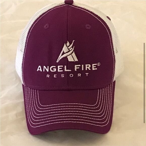 Ouray Angel Fire Resort Maroon Trucker Hat - Picture 2 of 12